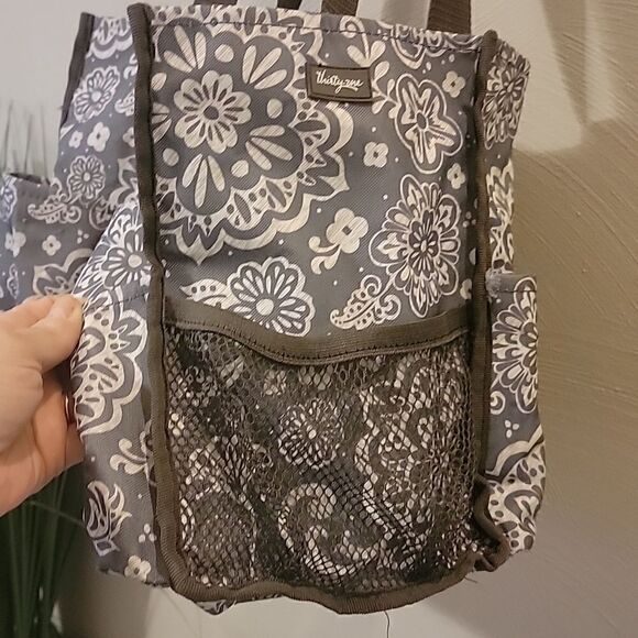 THIRTY-ONE BROWN DAMASK MEDIUM ORGANIZING UTILITY TOTE BAG - Picture 4 of 13